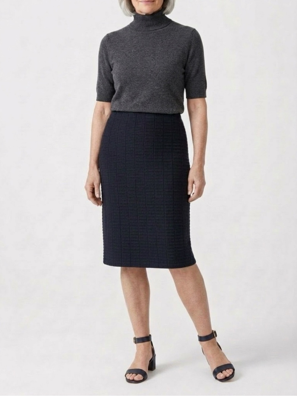 St. John by Marie Gray Textured Knit Skirt - Timeless
